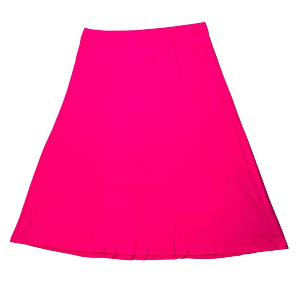 EST. 1946 Women's Maxi Skirt Plus Size 22/24 W Stretch Pull-On Hot Pink A Line